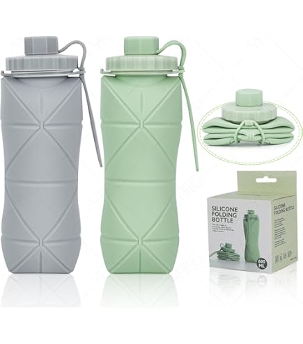 Gourdes pliable gris et vert